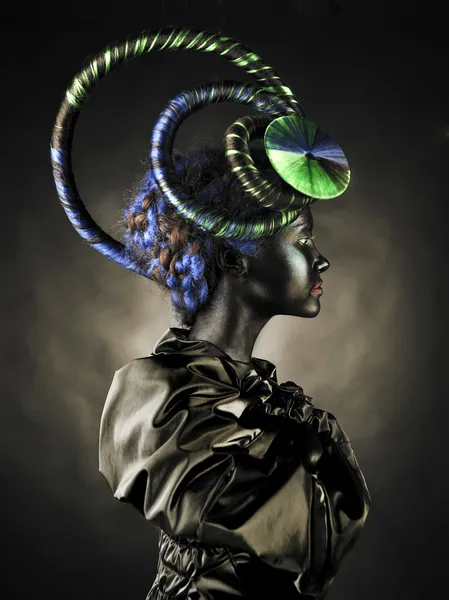 Linda senhora alienígena — Fotografia de Stock