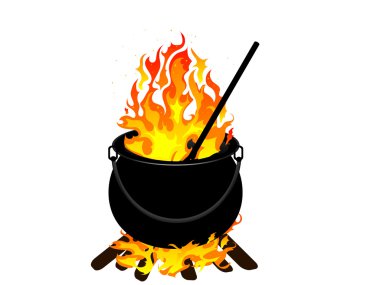 Witches cauldron clipart