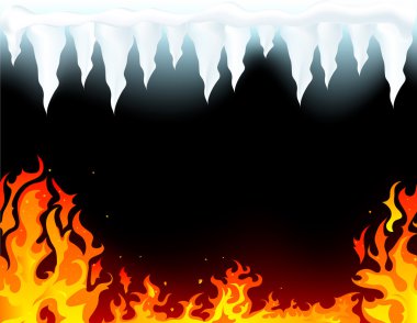 Fire and ice clipart