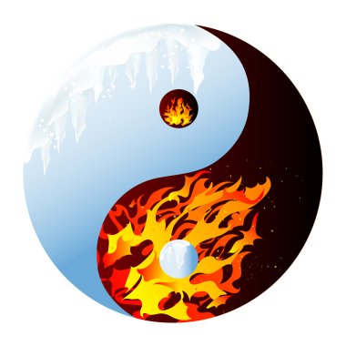 Fire and ice clipart