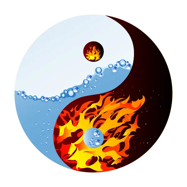 Oheň a voda — Stockový vektor