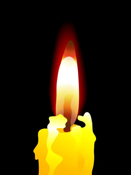 Gelbe Kerze — Stockvektor