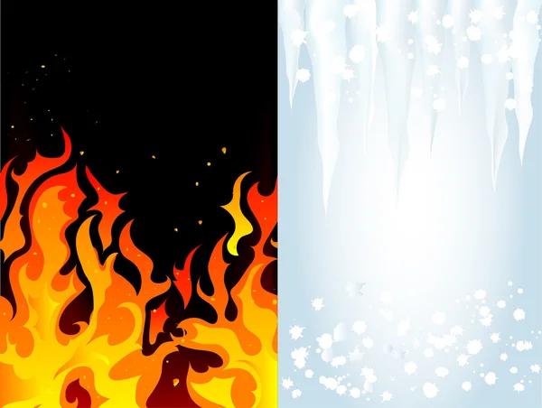 Вогонь і лід — стоковий вектор