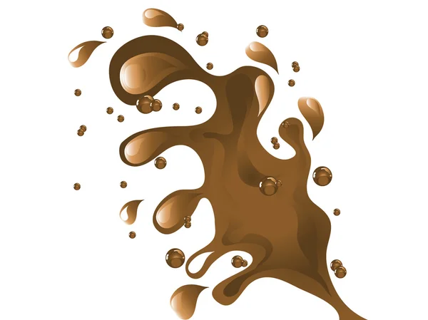 Salpicadura de chocolate — Vector de stock