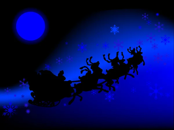 Noite de Natal azul — Vetor de Stock