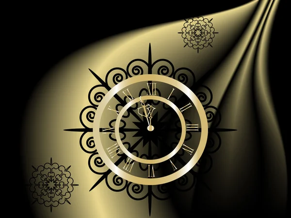Новогодние часы — стоковый вектор