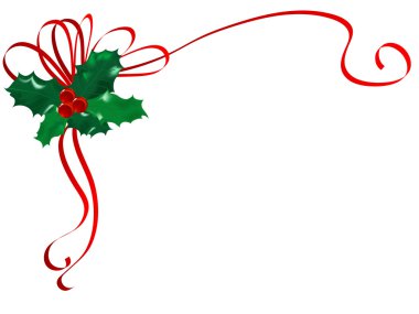 Christmas holly clipart