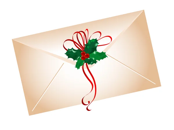 Kerstmis envelop — Stockvector