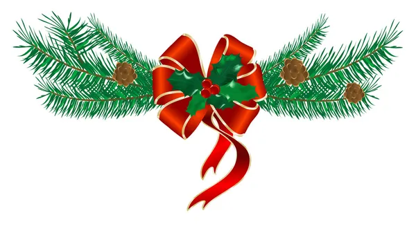 クリスマスの弓 — ストックベクタ