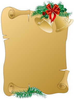 Christmas parchment clipart