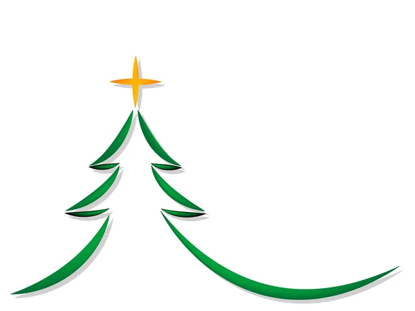 Jednoduchá vánoční strom — Stockový vektor