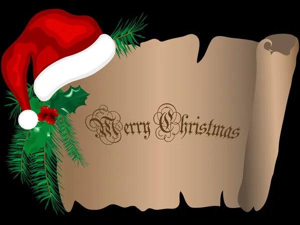 Рождественский пергамент — стоковый вектор