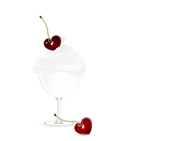 Cherry fruktglass — Stock vektor