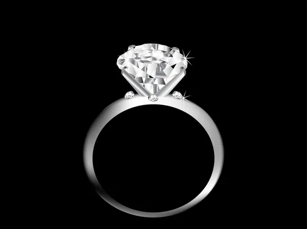 Gyémánt gyűrű — Stock Vector