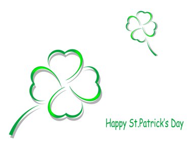 St. Patrick's day background with clovers clipart