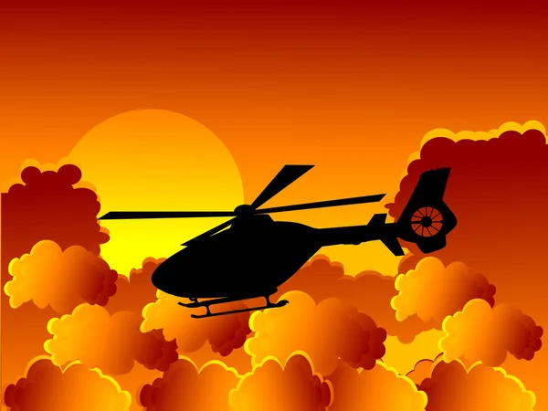 Helicóptero — Vector de stock