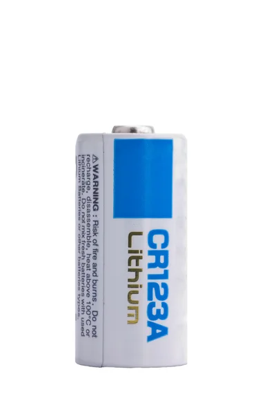 Bateria Câmera Lítio Cr123A — Fotografia de Stock