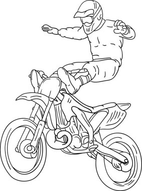 Freestyle motorbike clipart