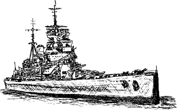 Schlachtschiff — Stockvektor