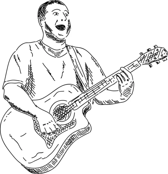 Гитарист — стоковый вектор