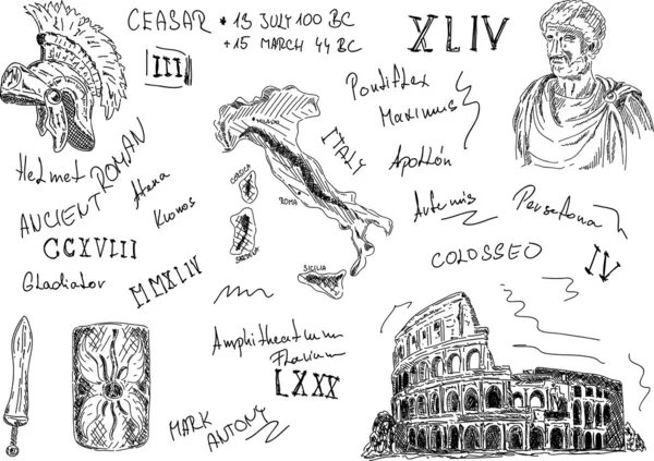 Conjunto romano — Archivo Imágenes Vectoriales