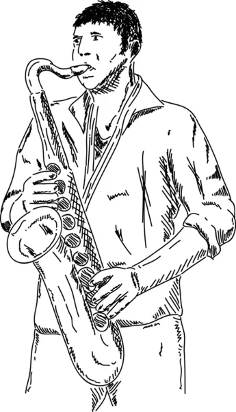 Saxofonist — Stockvector