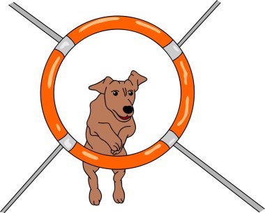 Dog agility clipart