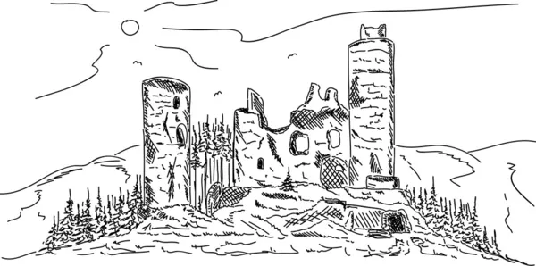 Antike Ruinen — Stockvektor