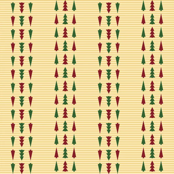 Modèle de Noël sans couture Eps avec des arbres de Noël — Image vectorielle