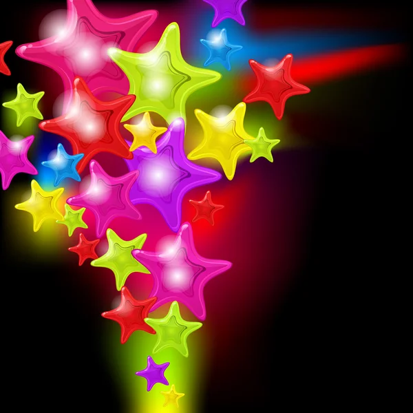 Éclaboussure d'étoiles brillantes abstraites - fond vectoriel — Image vectorielle