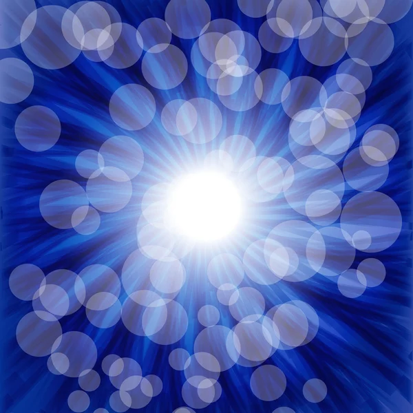 Blau leuchtender Hintergrund - Vektorillustration — Stockvektor