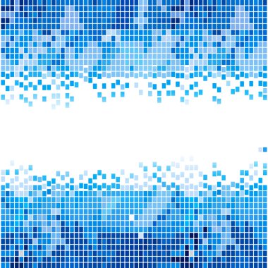 Abstract blue mosaic background clipart