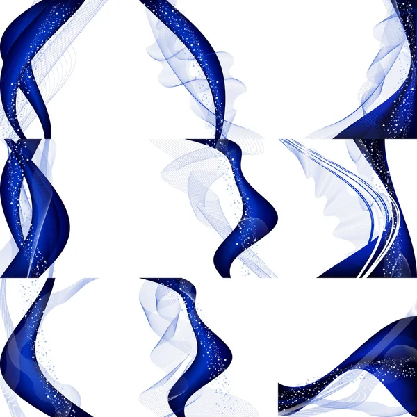 Set von abstrakten blauen Hintergrund — Stockvektor