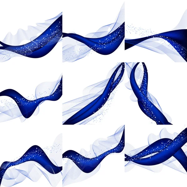 Conjunto de fondo azul abstracto — Archivo Imágenes Vectoriales