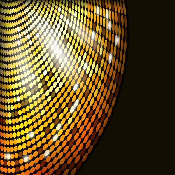 Mosaïque abstraite cercles lumineux sur un fond sombre — Image vectorielle