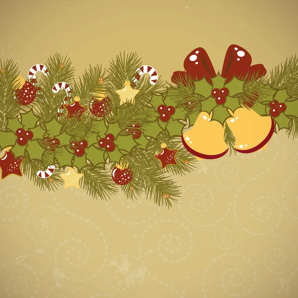 Christmas old background vector card — Stock Vector