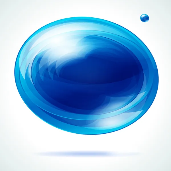 Vivid blue bubble. — Stock Vector
