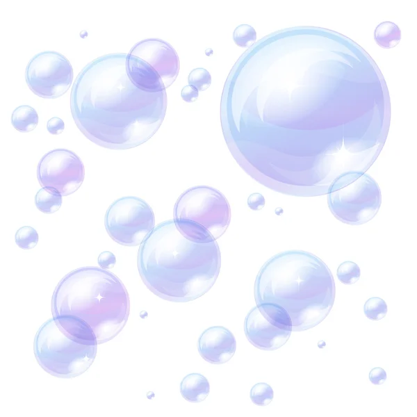 Голубые пузыри фона, векторное изображение — стоковый вектор
