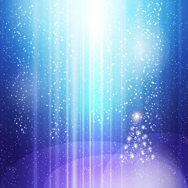 Fond de Noël lumière bleue — Image vectorielle