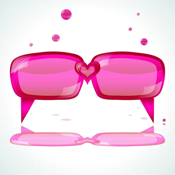 ピンクのスピーチの泡 - ベクトルの背景 — ストックベクタ