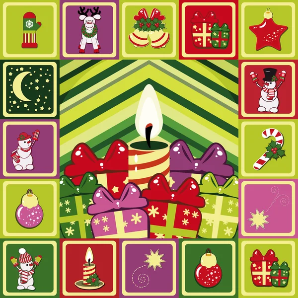 Marco vectorial patrón de Navidad — Archivo Imágenes Vectoriales