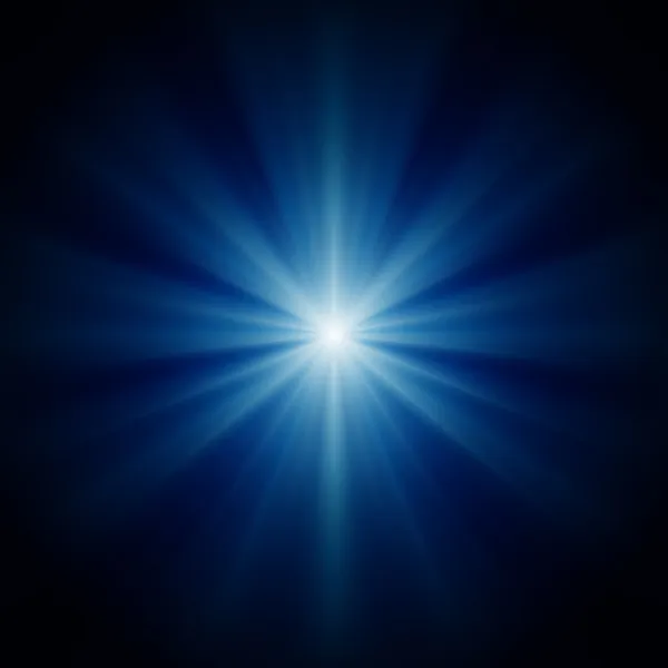 Design background of blue luminous rays — Stock Vector