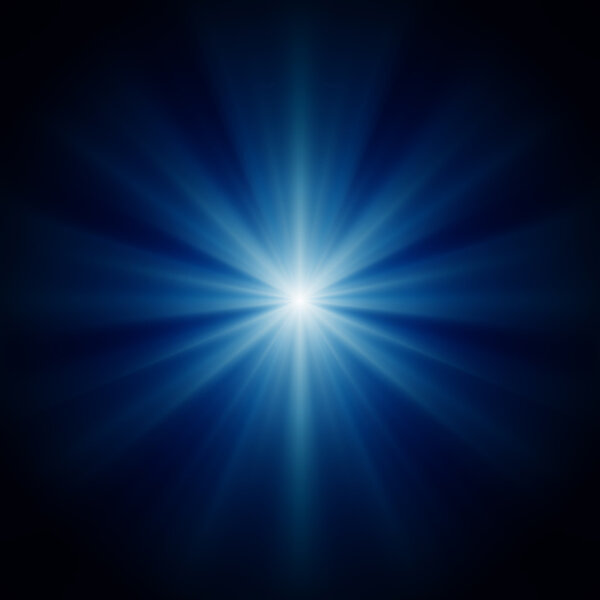 Design background of blue luminous rays
