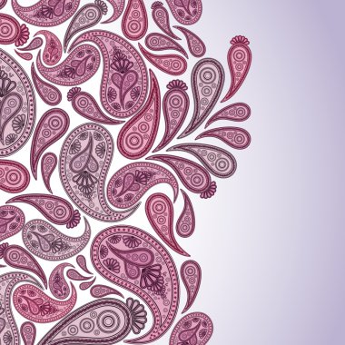 Paisley Oriental decor background. Vector illustration. clipart