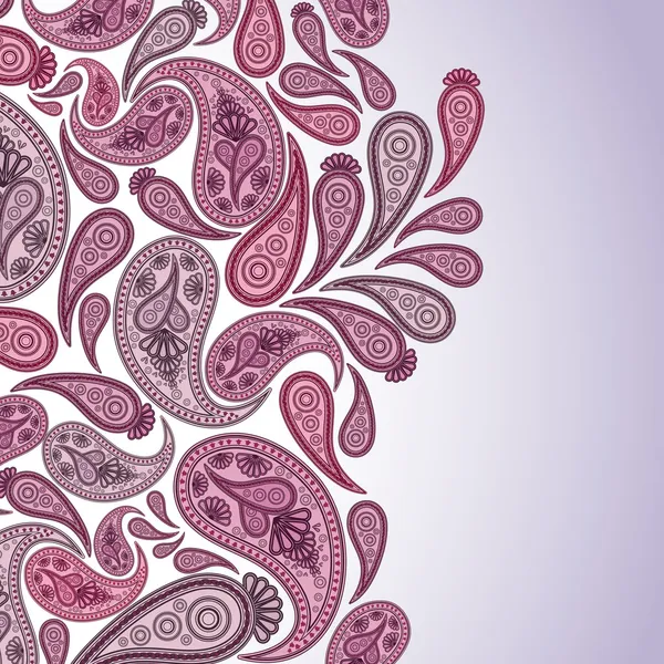 Paisley Oriental decoración de fondo. Ilustración vectorial . — Archivo Imágenes Vectoriales