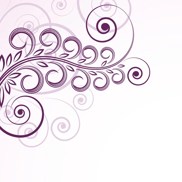 Boucles florales abstraites . — Image vectorielle