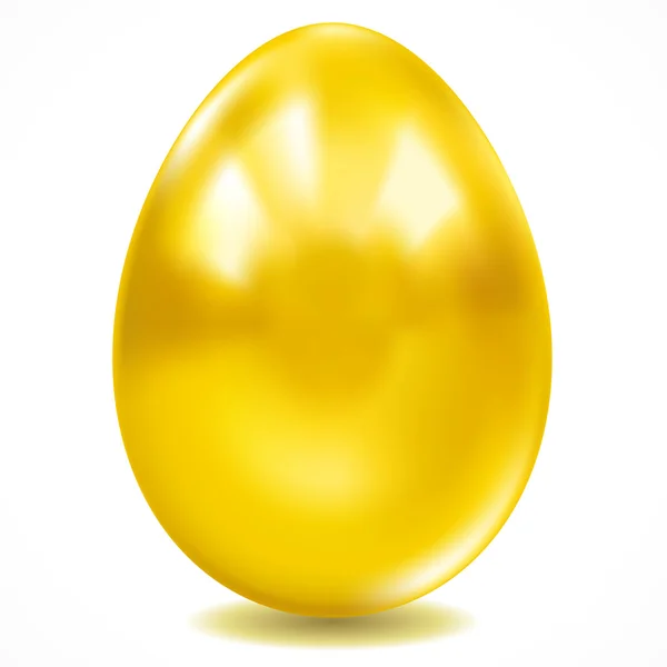 One big golden easter egg. Vector image. — Stock Vector