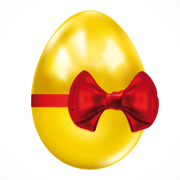 Gift golden easter egg. Vector image. — Stock Vector