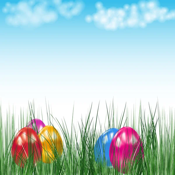 Achtergrond Met Pasen Eieren Vector Afbeelding — Stockvector