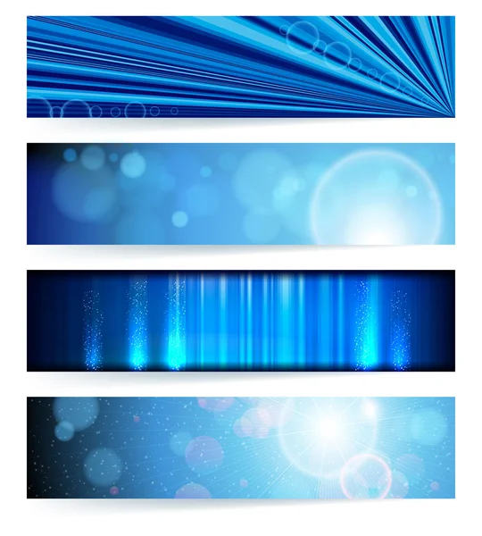 Векторный набор абстрактных баннеров. Синий дизайн. Векторный Backgr S10 — стоковый вектор